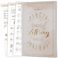 Handlettering Übungsheft für Anfänger