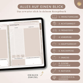 Digitales Rezeptbuch zum Selberschreiben - PDF mit Hyperlinks